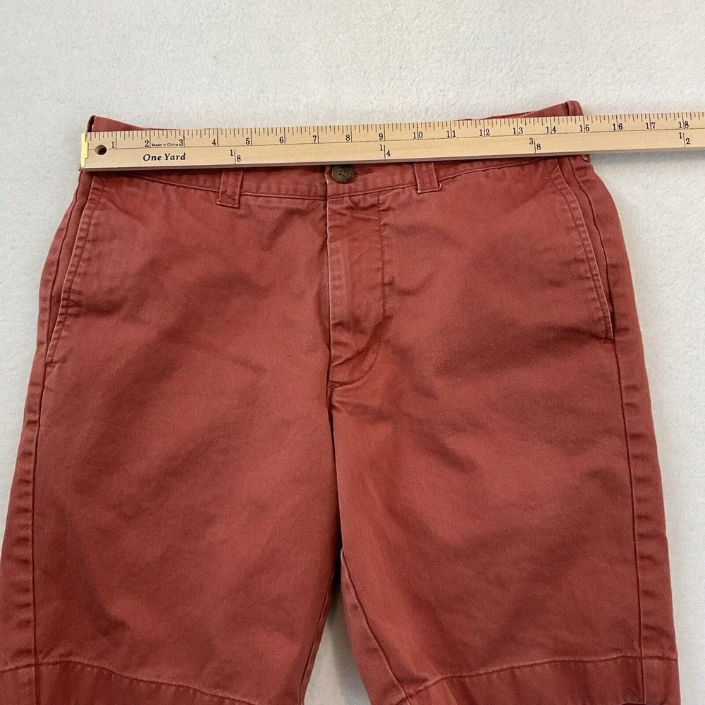 J Crew Gramercy Shorts Men's‎ 30 Rust Red Flat Front Chinos Cotton Casual